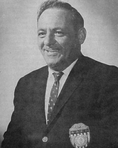 A black and white photograph of Police Chief Sabatino