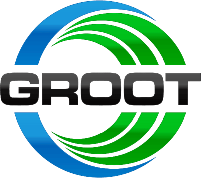 Blue and Green circles with the word GROOT in the center
