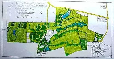 A drawing depicting the Master Plan of Sleepy Hollow