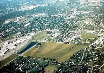 A color aerial photograph of the greater community, Sleepy Hollow at the bottom